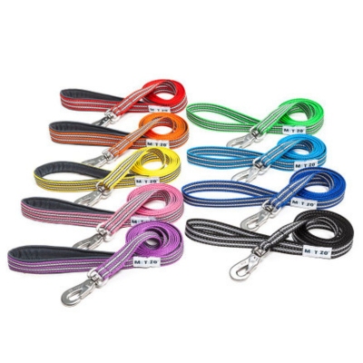 Hundkoppel med Gummi, Reflex & Fodrat Handtag - Metizo